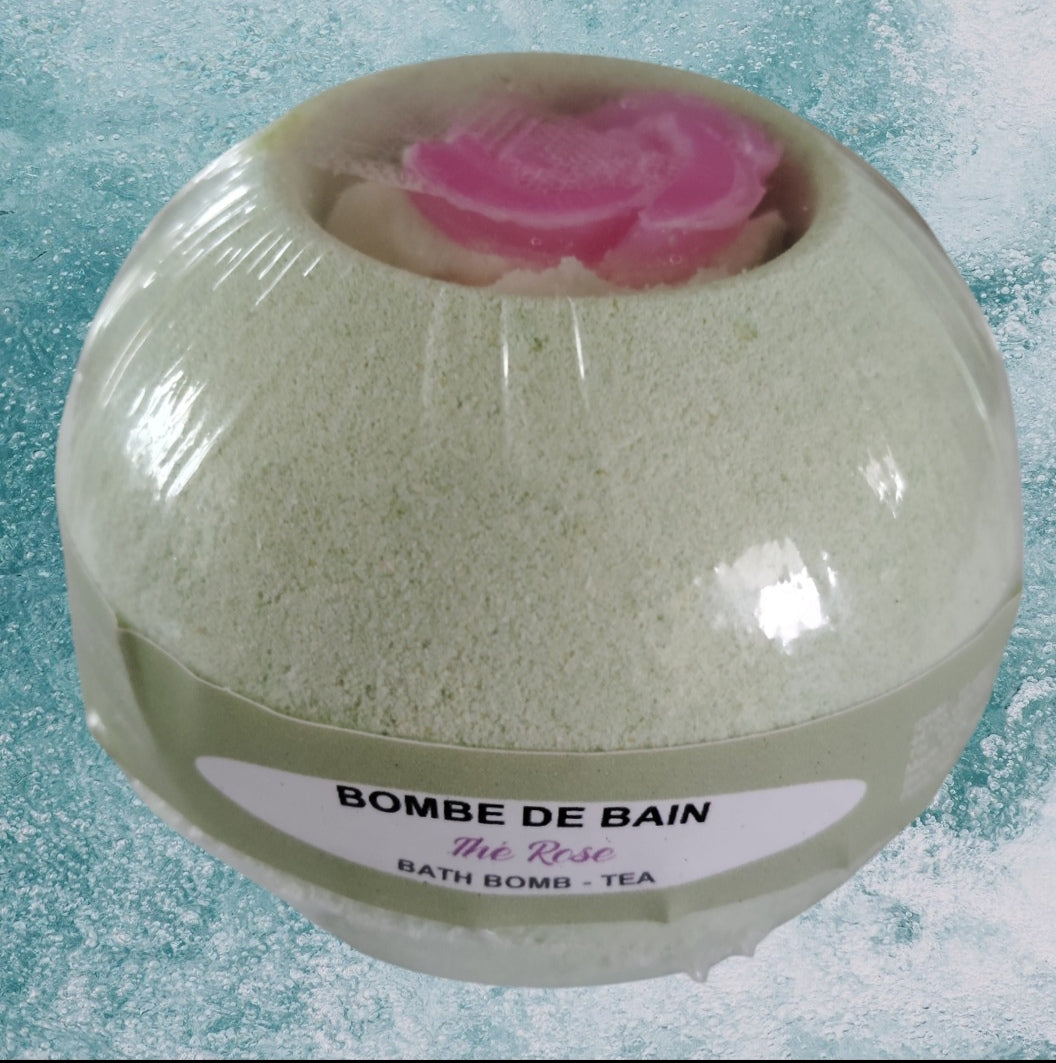 Bombe de bain effervescentes thè rose 180gr