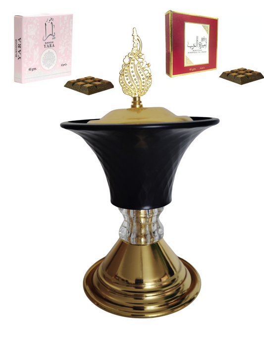 BRÛLEUR + ENCENS BUKHOOR YARA & AMEERAT AL ARAB -ARD AL ZAAFARAN 40g
