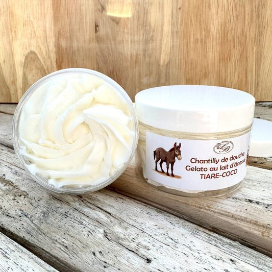 TIARÉ COCO au lait d’ânesse CHANTILLY DE DOUCHE 100ml