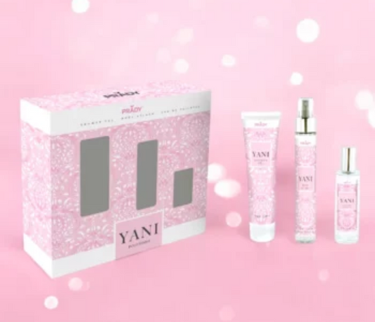 Coffret 3 Pièces “YANI” – Gel douche, Parfum, Brume Corporelle – Prady