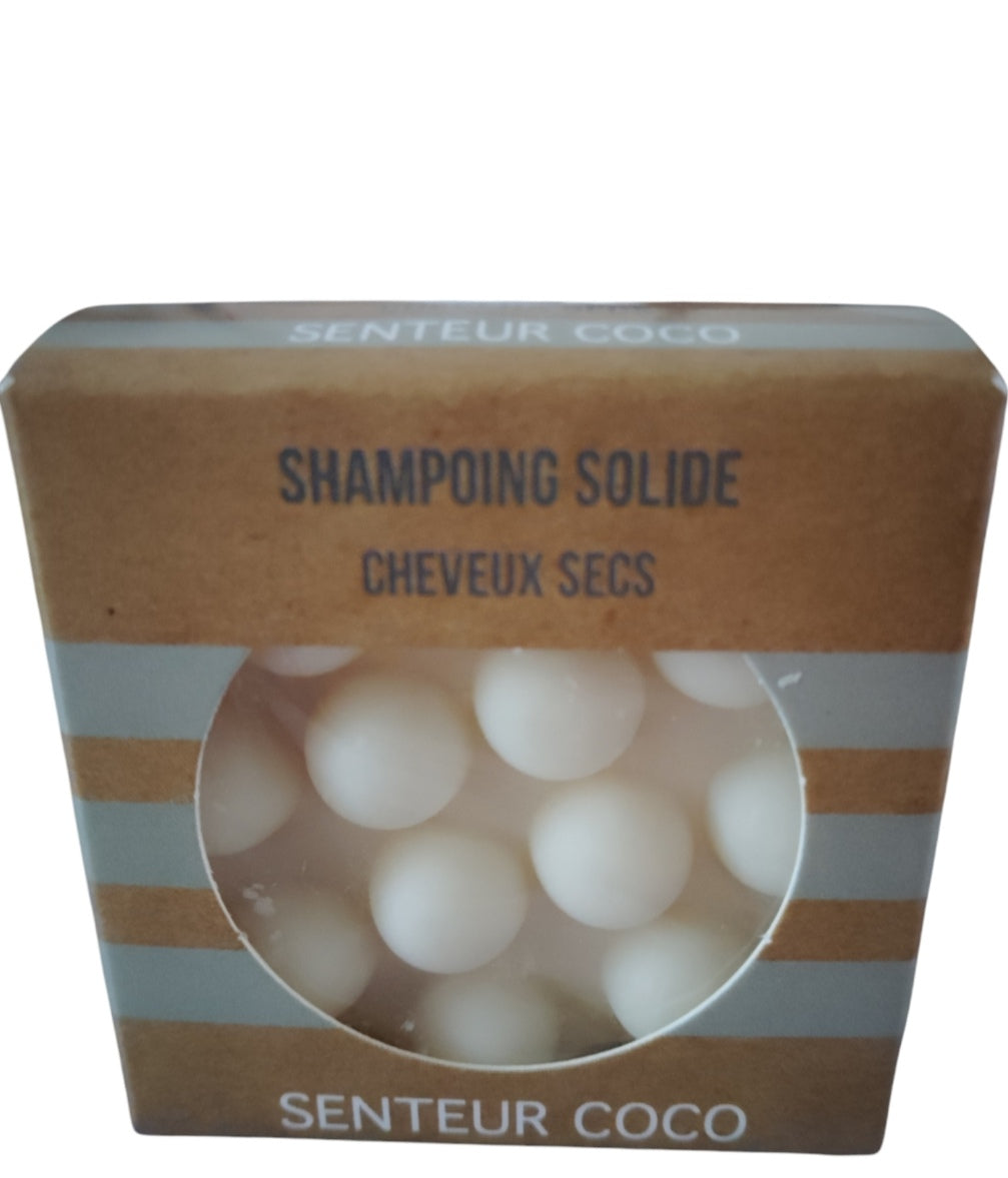 Shampooings solides massants cheveux secs senteur coco