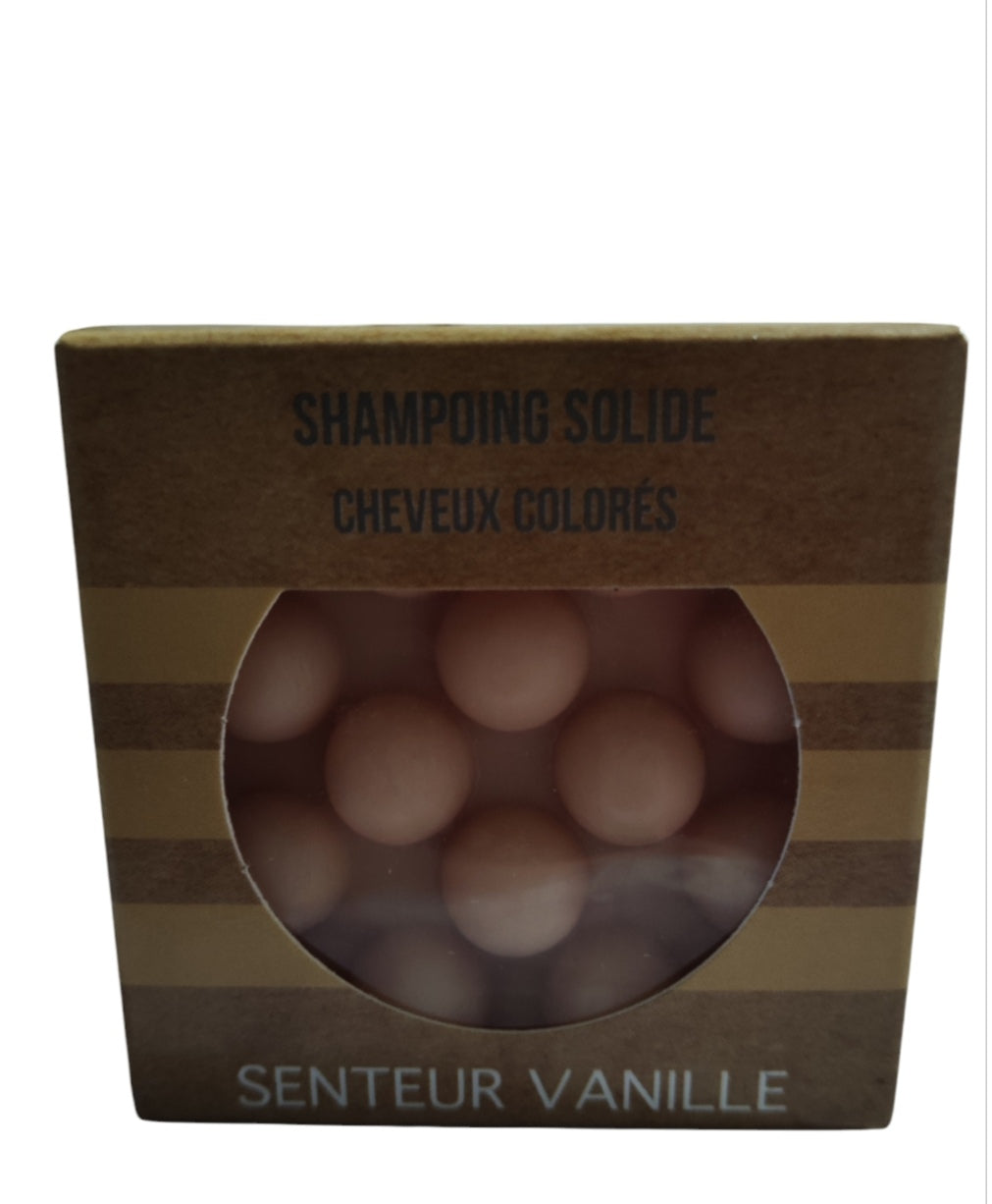 Shampoing solides massants cheveux colorés senteur vanille