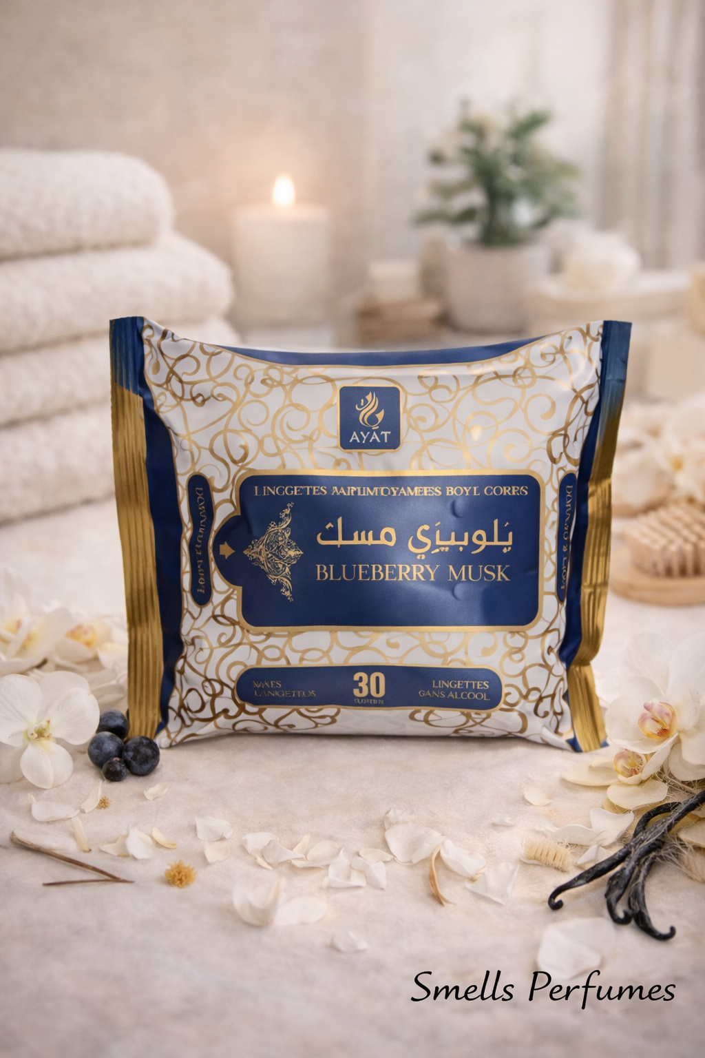 LINGETTES PARFUMÉES BLUEBERRY MUSK  (AYAT) DUBAÏ
